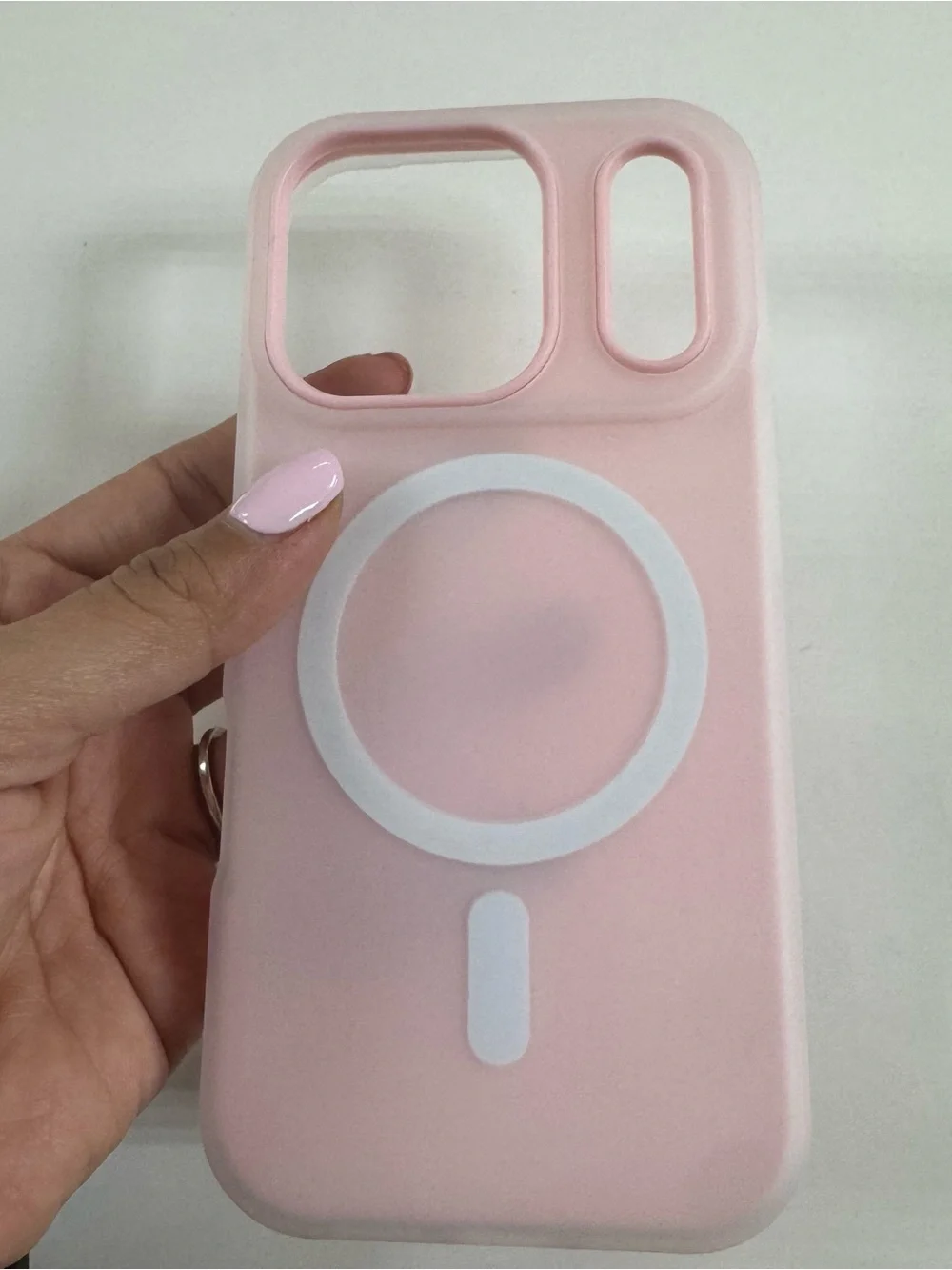 iPhone 17 pro Pink MagSafe Compatible Silicone Phone Case